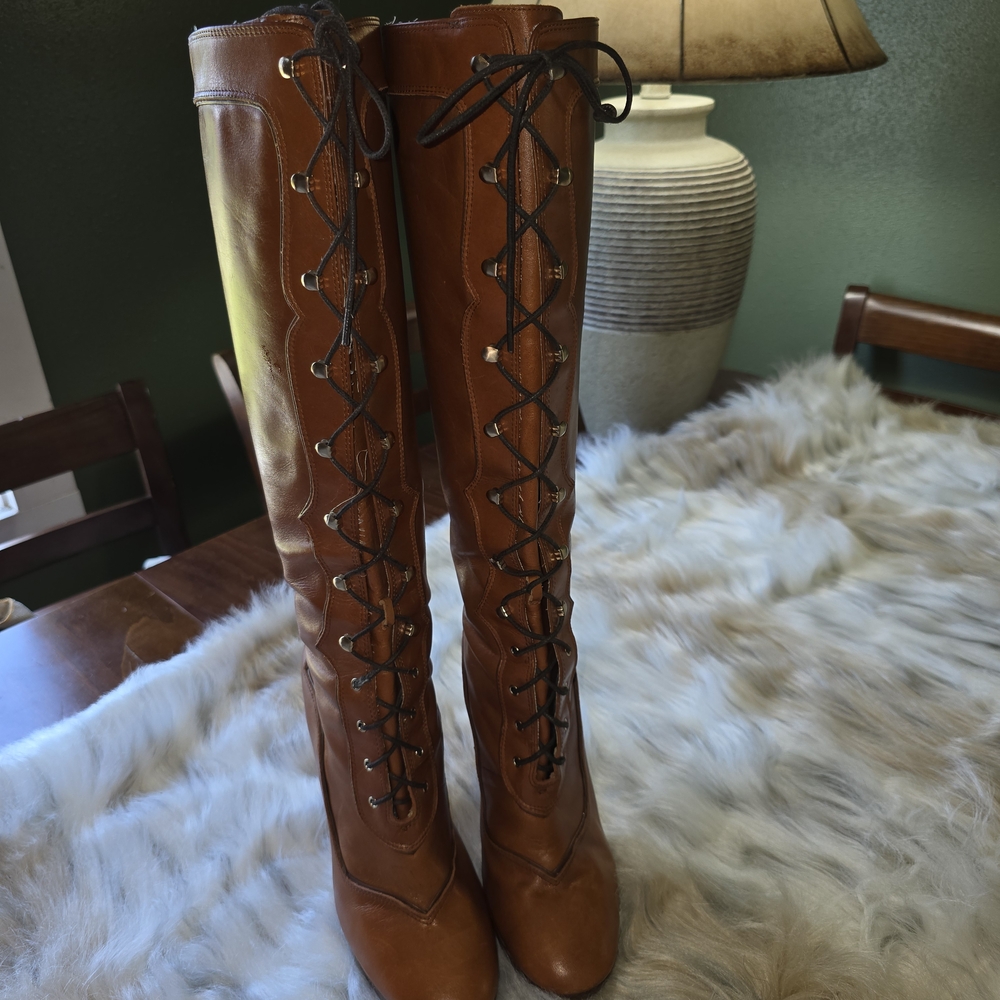 Michael Kors MICHAEL Roslyn 5 Inch Heel Lace Up Boots - Picture 6 of 13